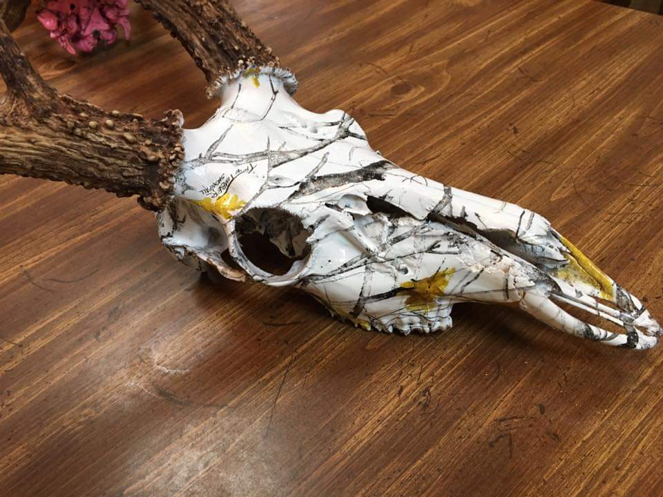 Hydro Dipping Seaford DE Hill & Sons Taxidermy Hydro Dipped Deer Skull
